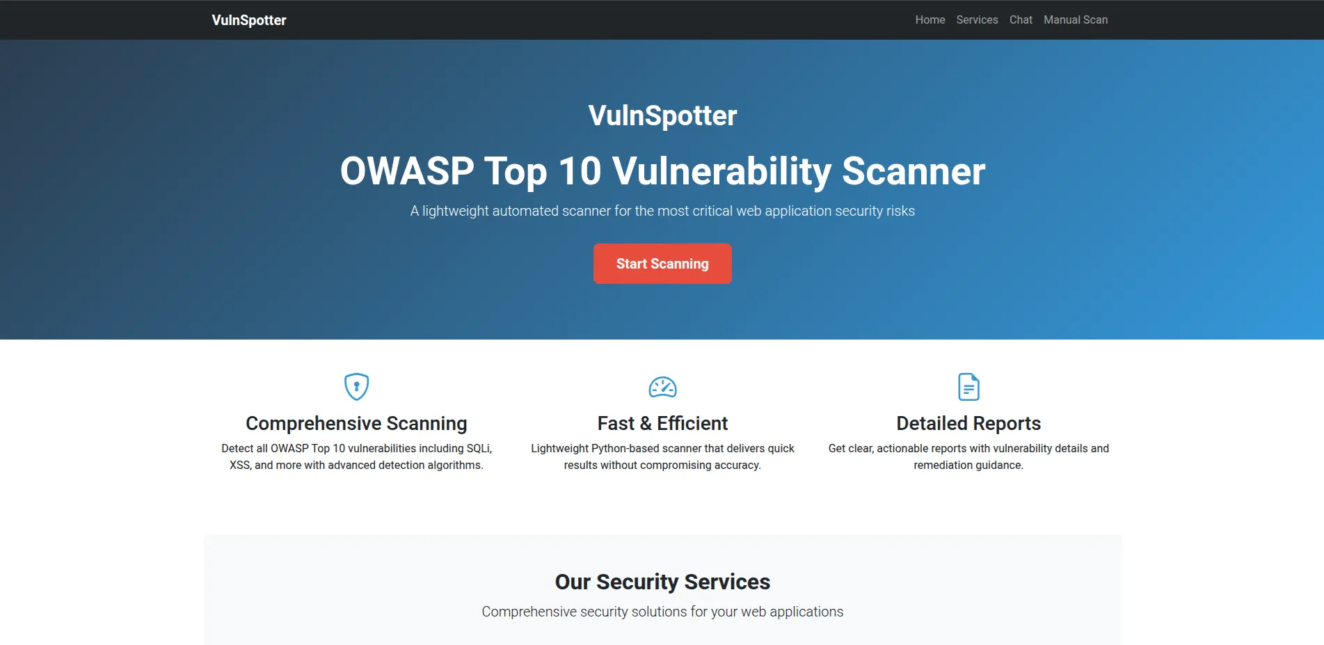 Project_ScreenShot_VulnSpotter