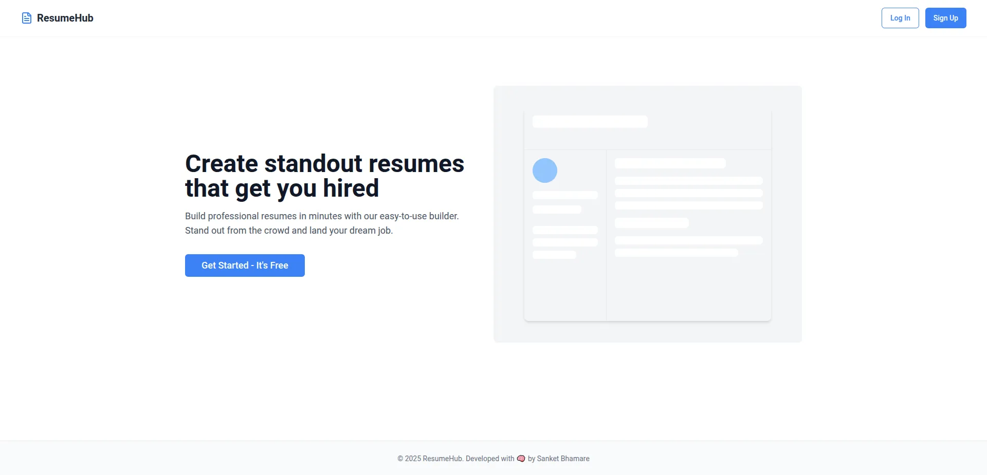 Project_ScreenShot_ResumeHub